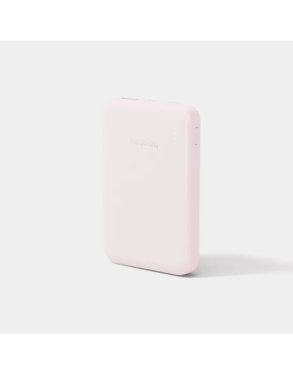 heyday White Power Bank with White 8ft Lightning Cable